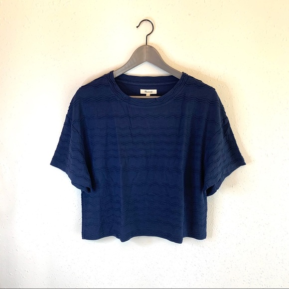 Madewell Tops - Madewell Dolman Solid Women’s Crop Top Navy Size Medium NWT